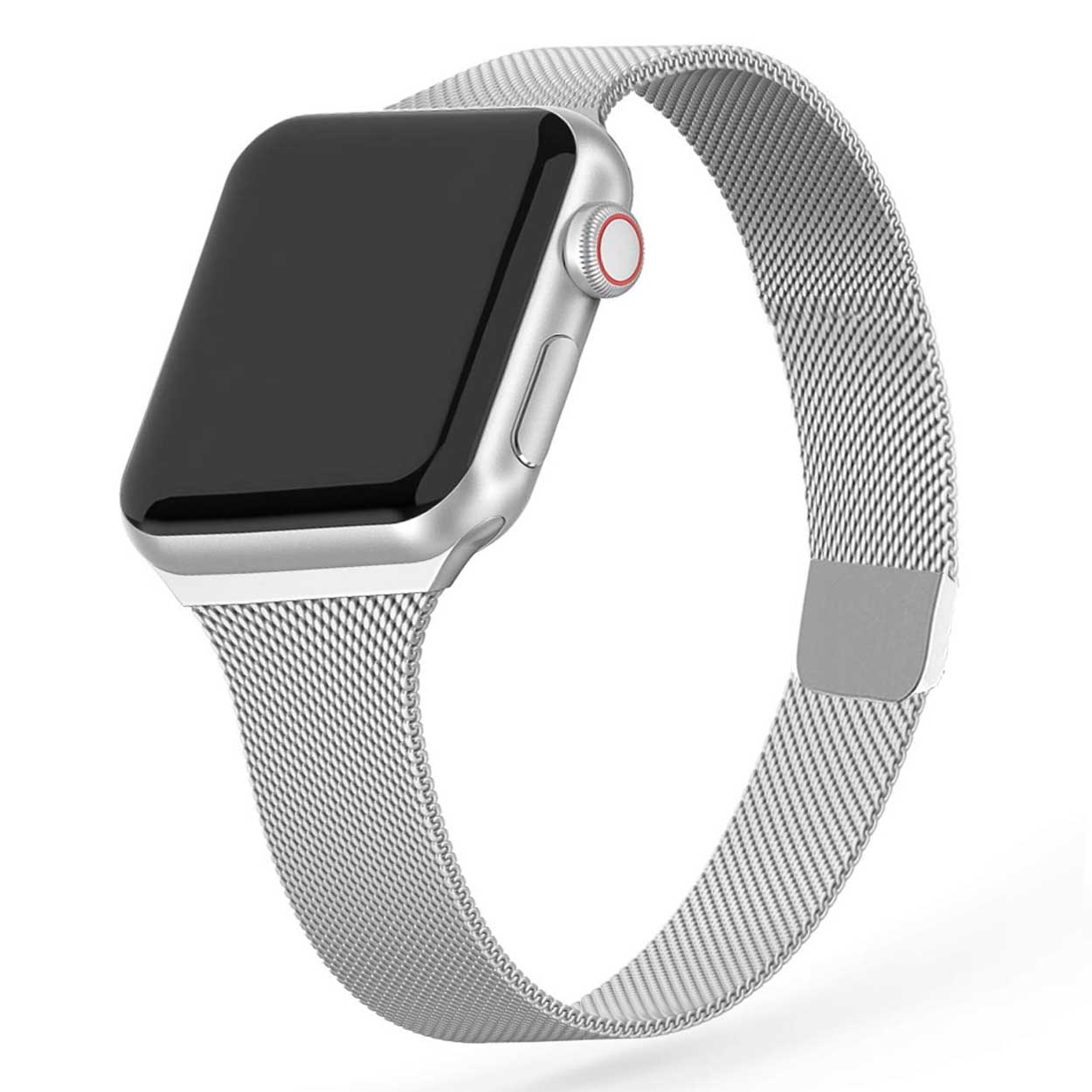 Smalt Apple Watch Milanese Mesh Armband 42 44 45 49 Silver silver